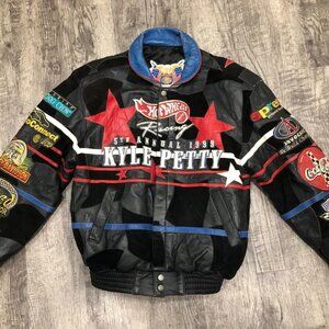Nascar Kyle Petty 5th Annual Charity Ride 1999 Jeff Hamilton Leather Jacket RARE